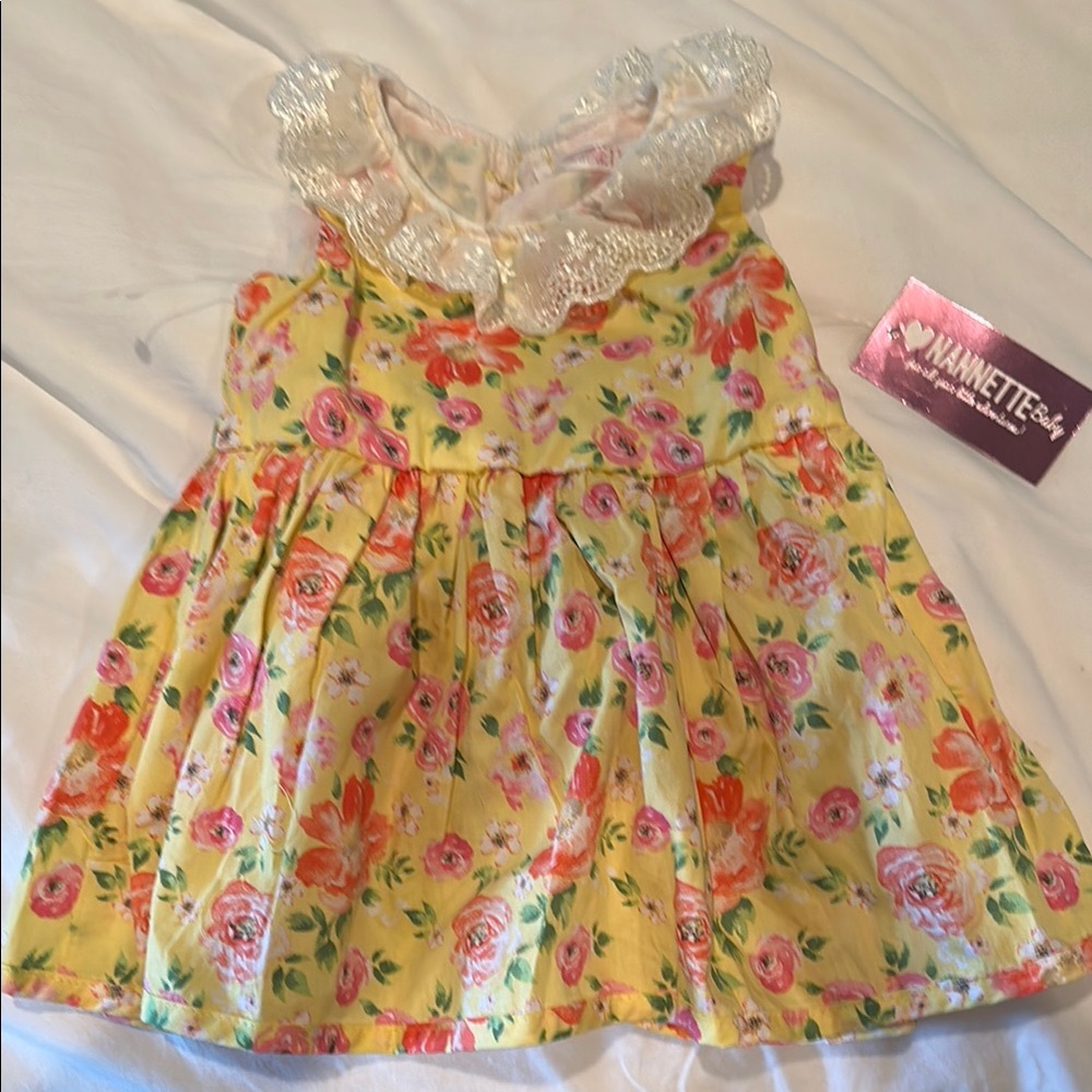 Nannette Baby Pink and Yellow dress